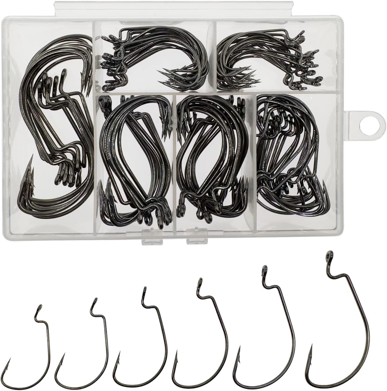 Fishing Hook Offset - 110pcs Bass Fishing Hooks Set, 6