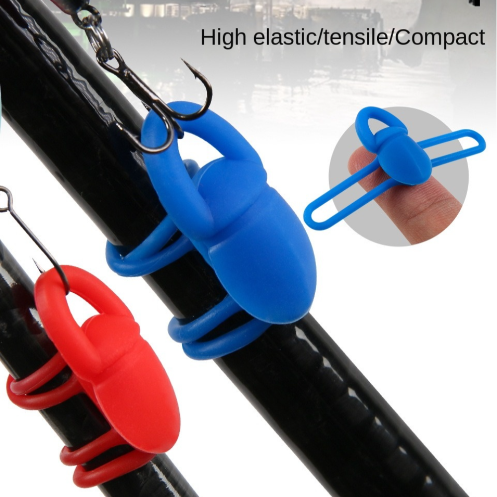 Fishing Hook Jig - 5pcs Portable Silicone Hook Secure Holder