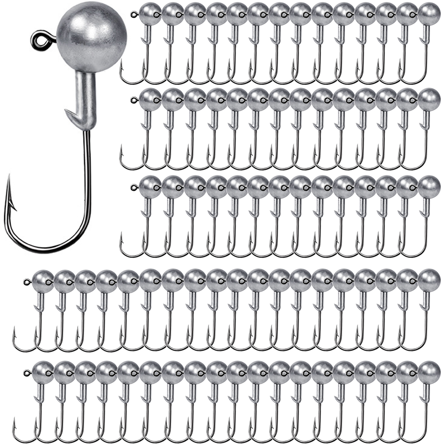Fishing Hook Offset - 100PCS Fishing Hooks Lead Jig Heads