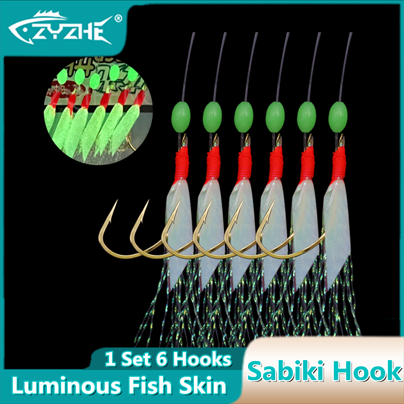 Fishing Hook Assortment - ZYZHE 1/3/5Bags Fishing Sabiki Hook Luminous