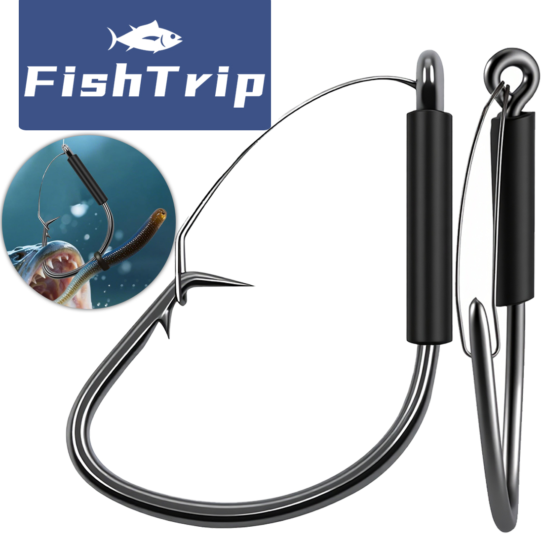 Fishing Hook Weedless - FishTrip Weedless Wacky Rig Hooks 25pcs