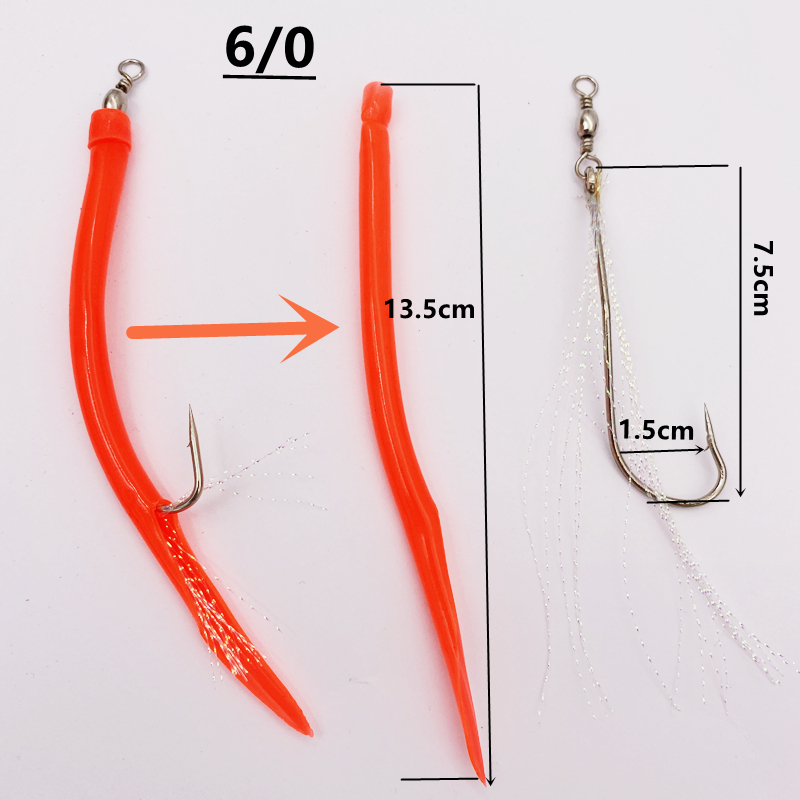 1/5Pcs CodfishFishing Eel Tube - Fishing Hook Offset ulasan dan harga