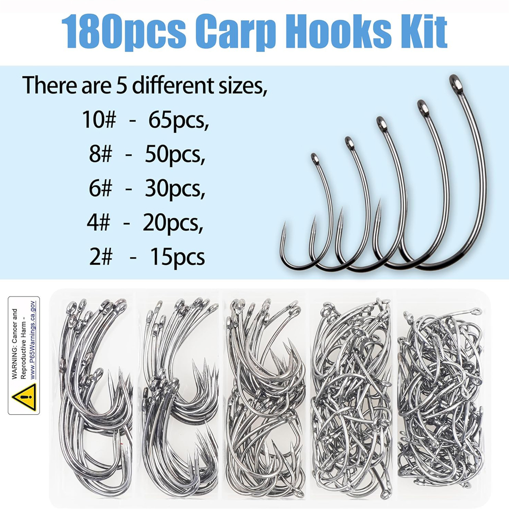 180PCS Barbless Fishing Hooks  - Fishing Hook Barbless ulasan dan harga