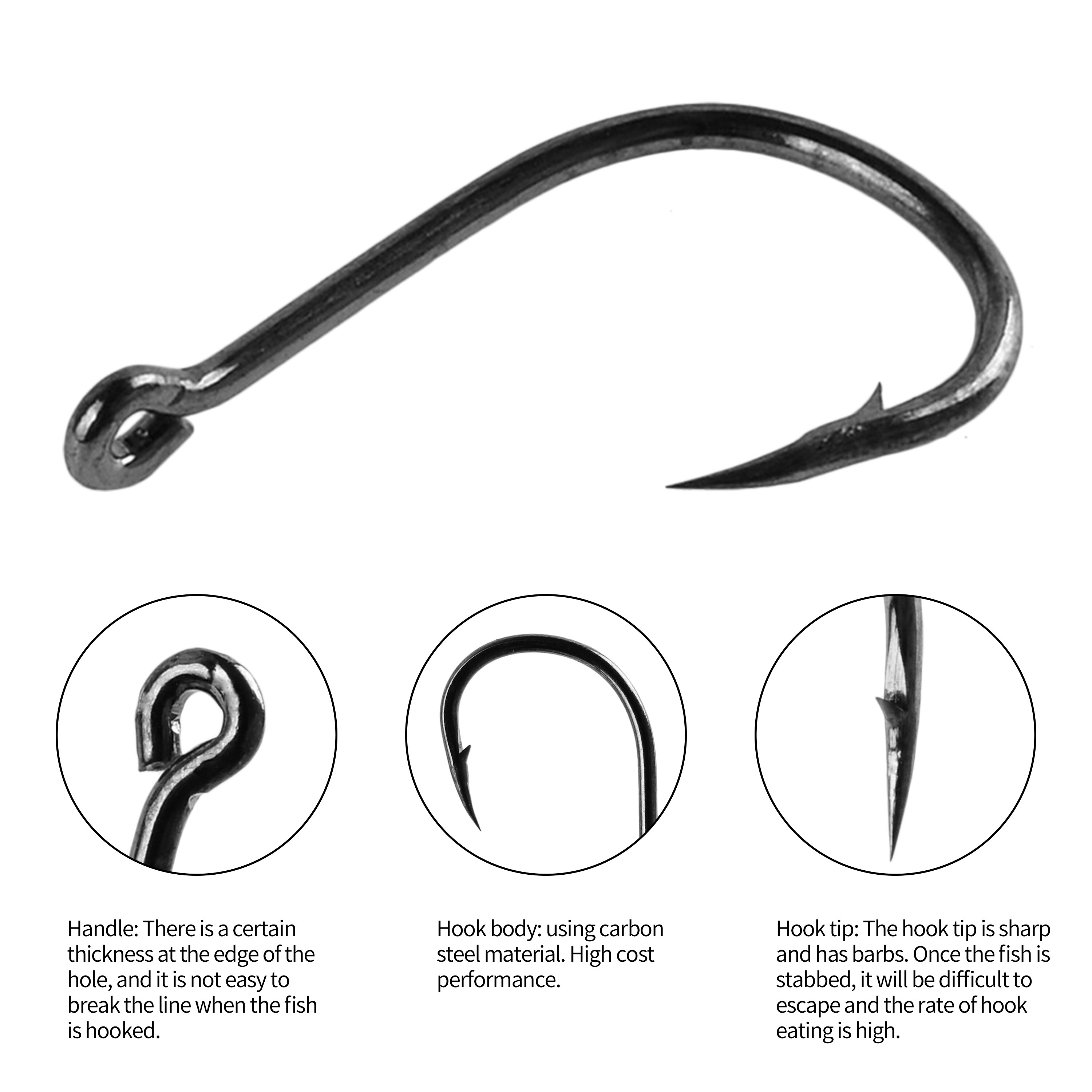New 100Pcs Fishing Hooks Set C - Fishing Hook Circle ulasan dan harga