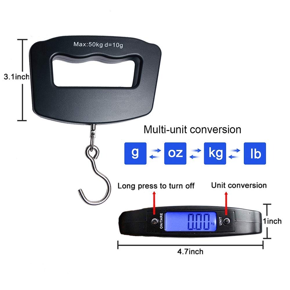 50kg Portable Handheld Digital - Fishing Hook Stainless Steel ulasan dan harga