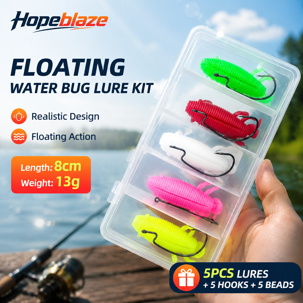 5pcs Floating Soft Frog Lure T - Fishing Hook Weedless ulasan dan harga