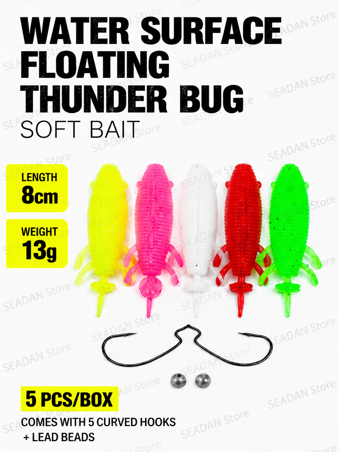 5pcs Floating Soft Frog Lure T - Fishing Hook Weedless ulasan dan harga