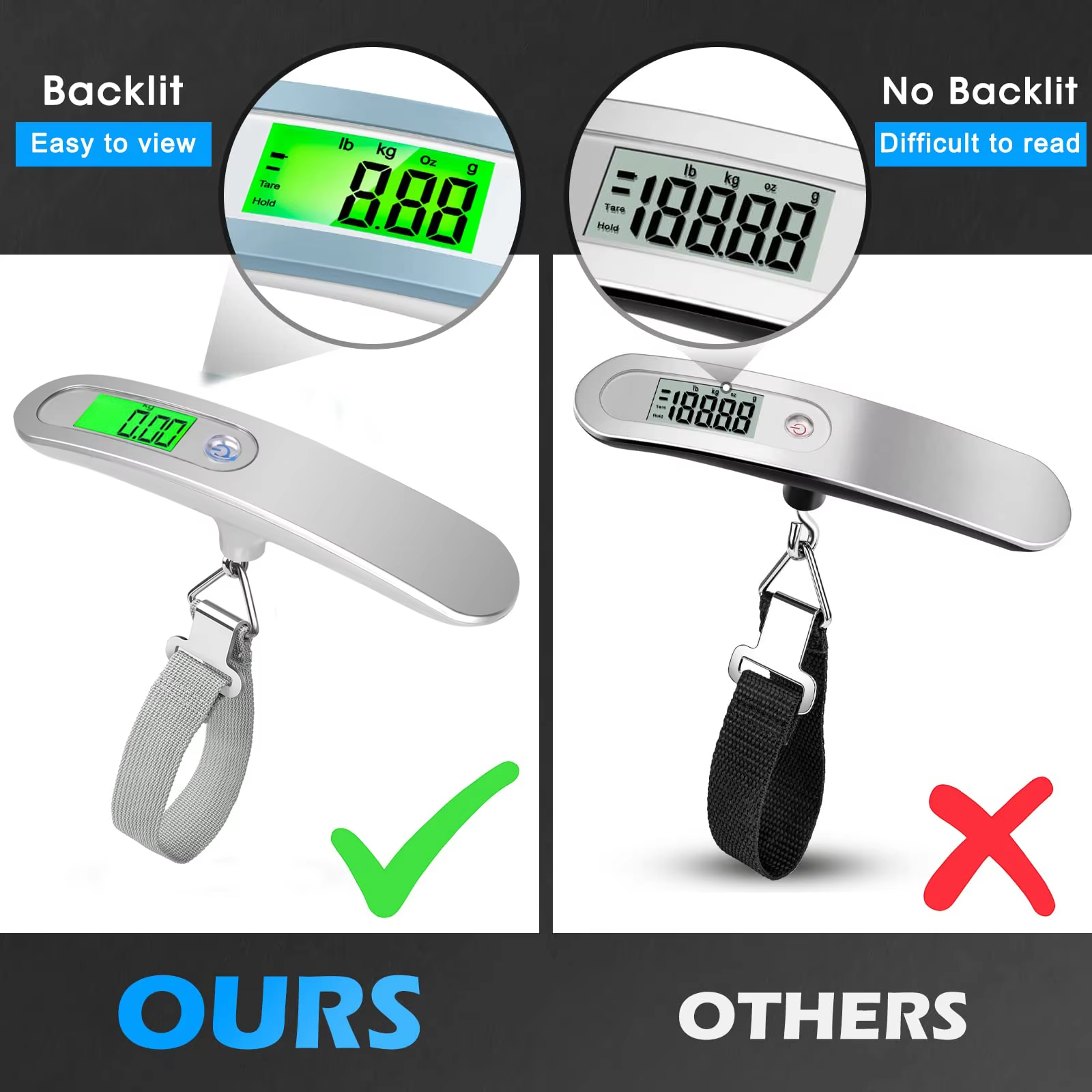 Portable Scale Digital LCD Dis - Fishing Hook Stainless Steel ulasan dan harga