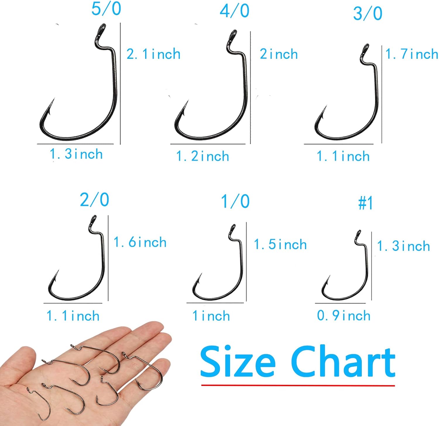 110pcs Bass Fishing Hooks Set, - Fishing Hook Offset ulasan dan harga