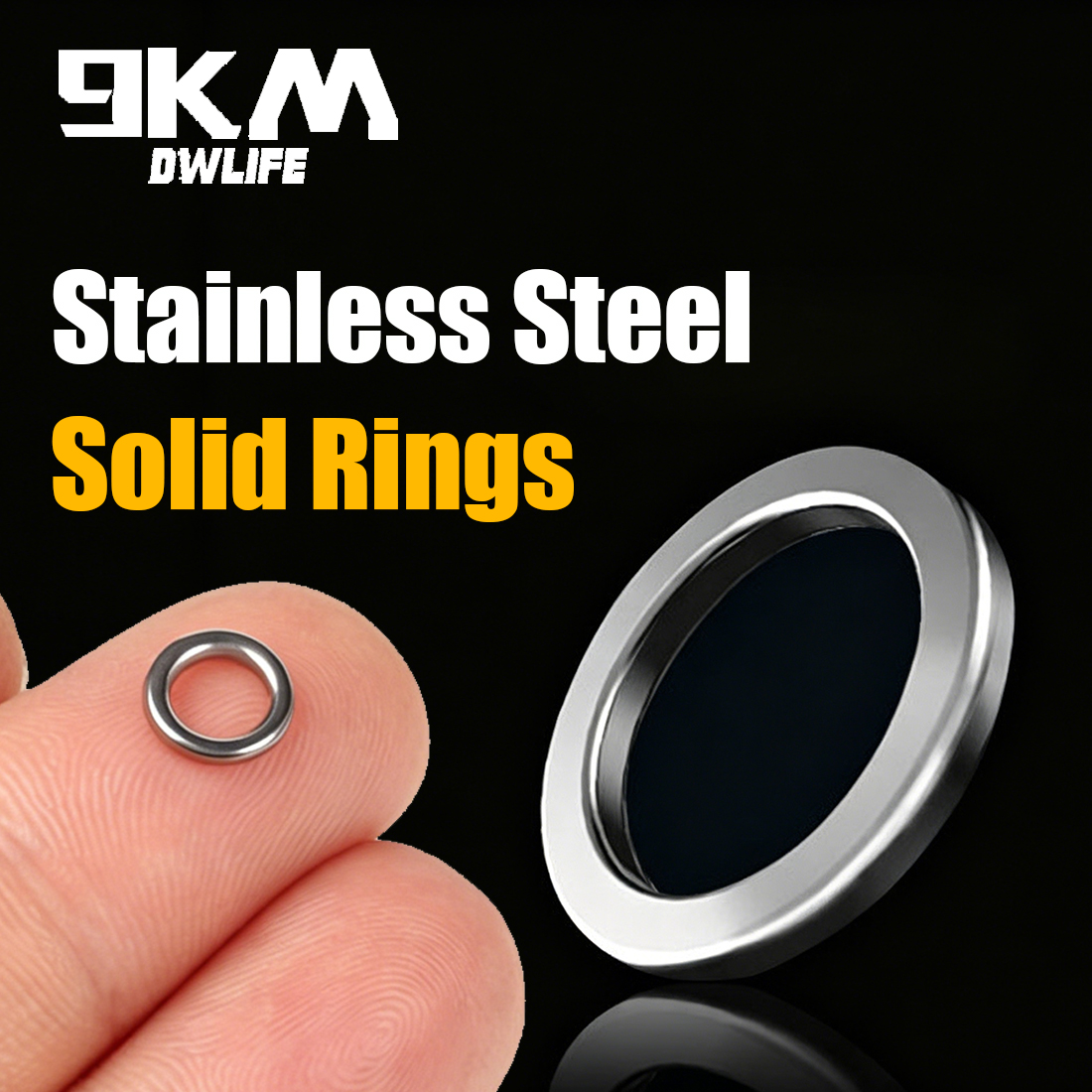 9KM Solid Ring Fishing 50pcs S - Fishing Hook Stainless Steel ulasan dan harga