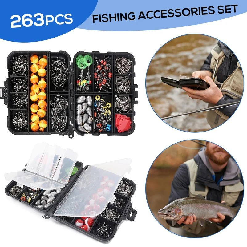 263pcs Outdoor Fishing Accesso - Fishing Hook Box ulasan dan harga