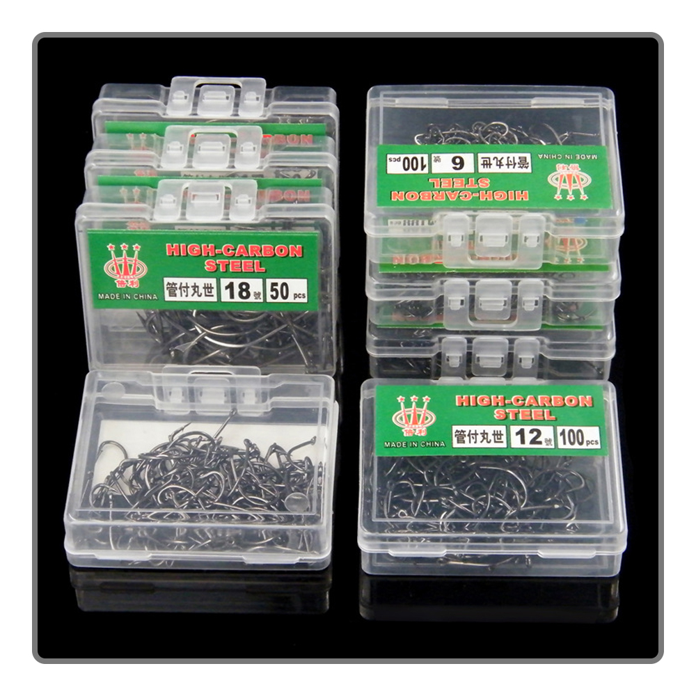 40-100Pcs per box Boxed fishho - Fishing Hook Assortment ulasan dan harga