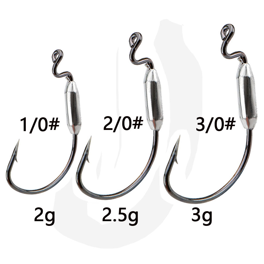 5pcs 1/0# 2/0# 3/0# Offset Fis - Fishing Hook Offset ulasan dan harga