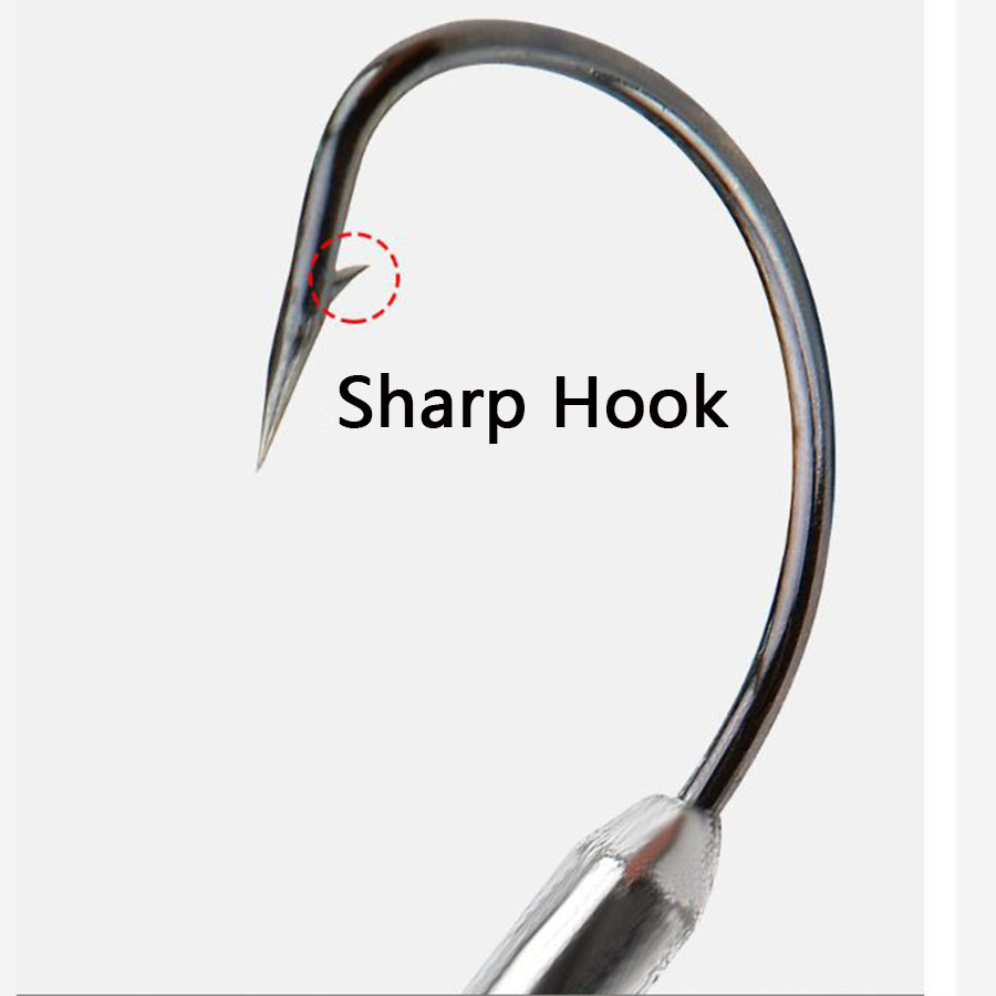 5pcs 1/0# 2/0# 3/0# Offset Fis - Fishing Hook Offset ulasan dan harga