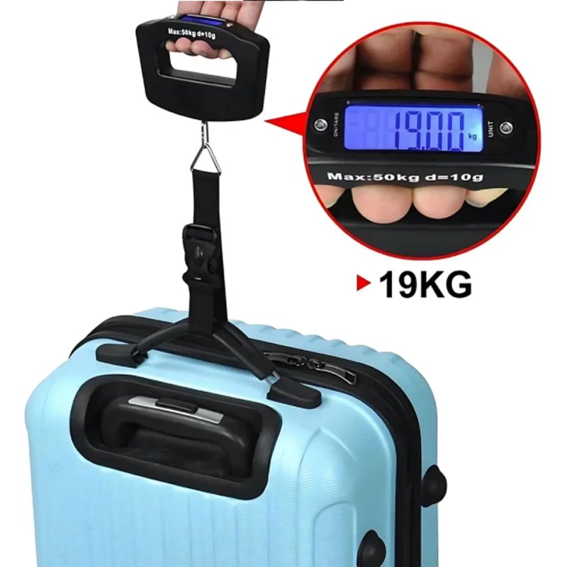 50kg/10g Travel Luggage Scale  - Fishing Hook ulasan dan harga