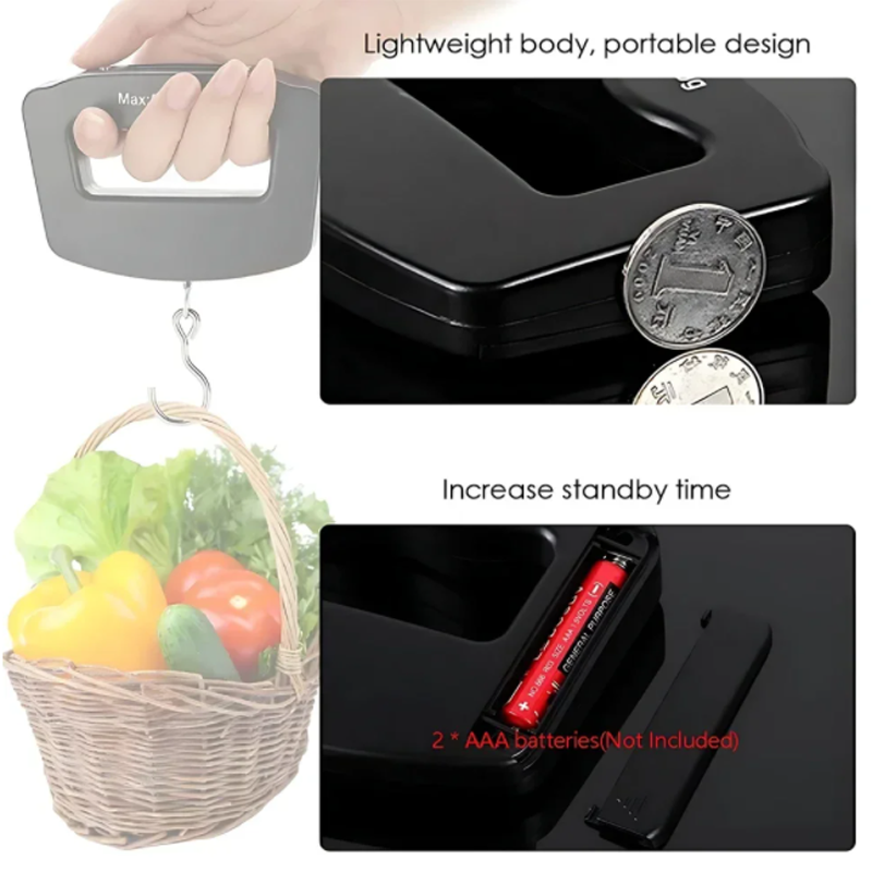 50kg/10g Travel Luggage Scale  - Fishing Hook ulasan dan harga