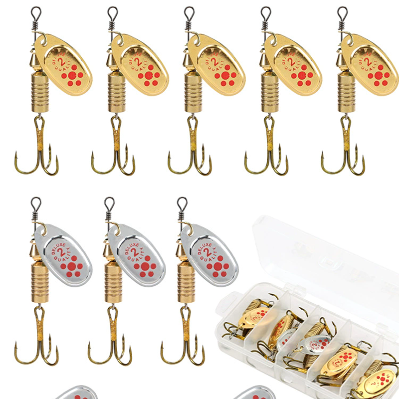1PCS Metal Plating Spinner Bai - Fishing Hook Treble ulasan dan harga