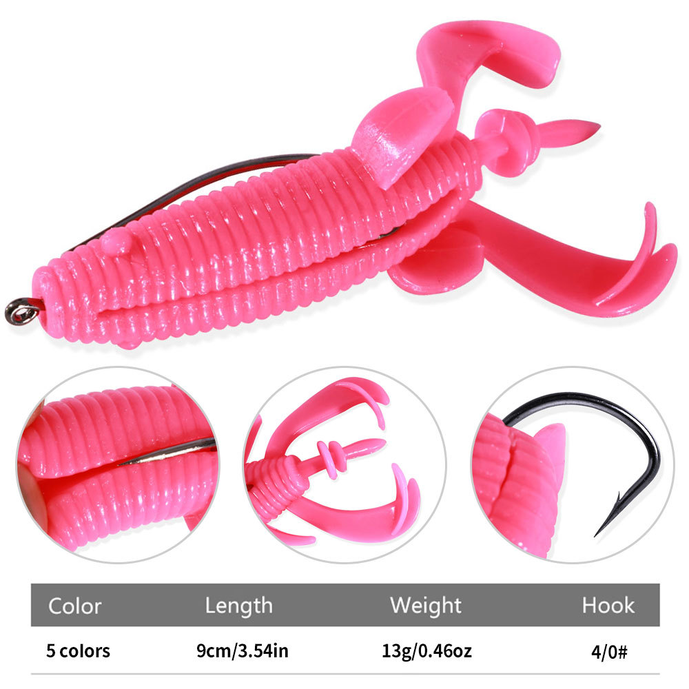 Floating Soft Frog Bait Reinfo - Fishing Hook Weedless ulasan dan harga