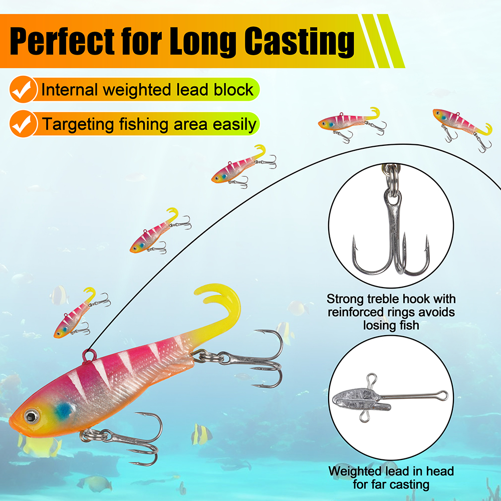 10Pcs/5Pcs Soft Fishing Lures  - Fishing Hook Treble ulasan dan harga