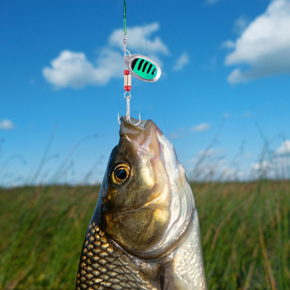 30pcs Metal Spoon Spinner Fish - Fishing Hook Treble ulasan dan harga