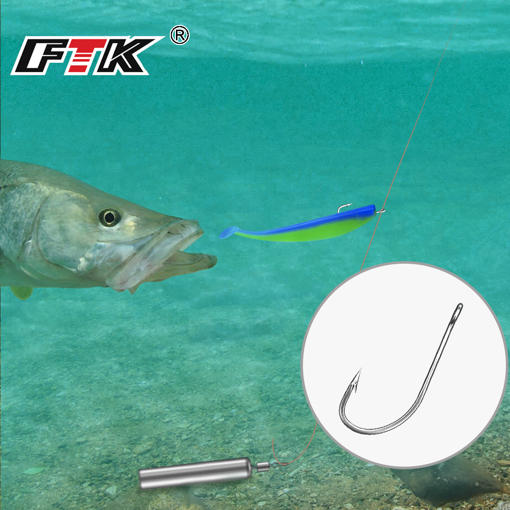 FTK Fishing Hooks 1-10#50PCS 1 - Fishing Hook Offset ulasan dan harga