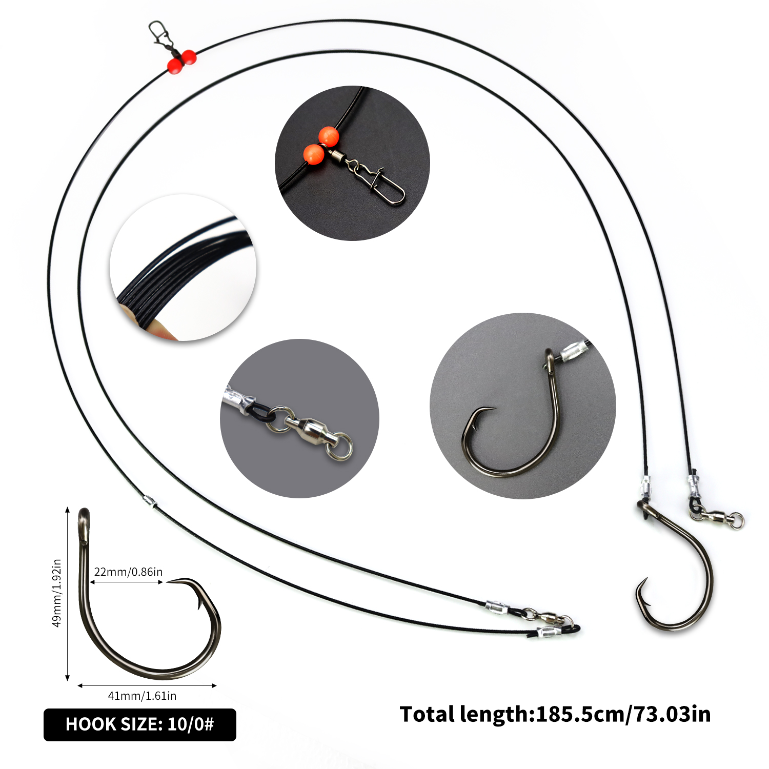 ZYZHE 1pc Sea Fishing Rigs Wit - Fishing Hook Circle ulasan dan harga